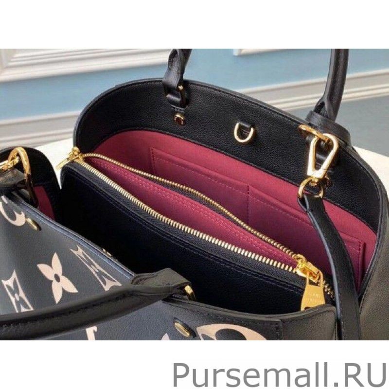 Montaigne MM Bag In Black Leather M45499 - Image 2