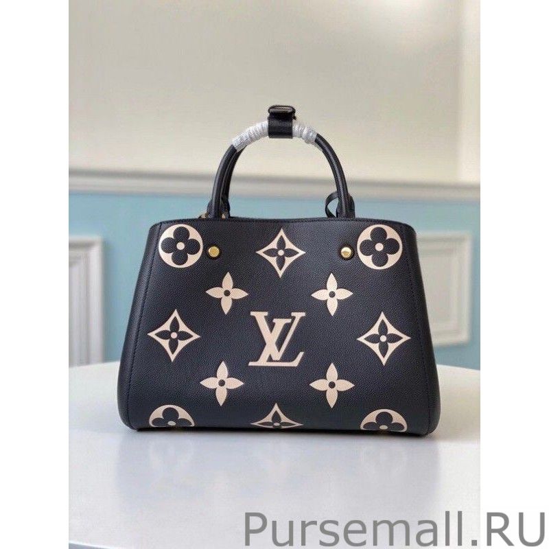 Montaigne MM Bag In Black Leather M45499 - Image 5