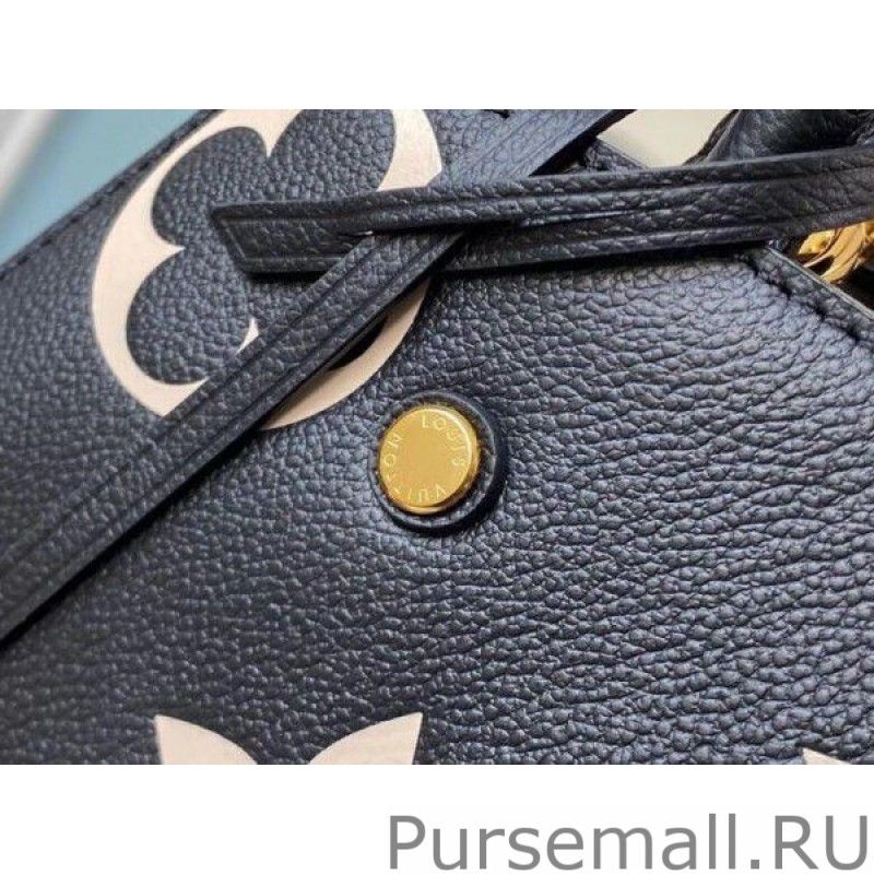 Montaigne MM Bag In Black Leather M45499 - Image 7
