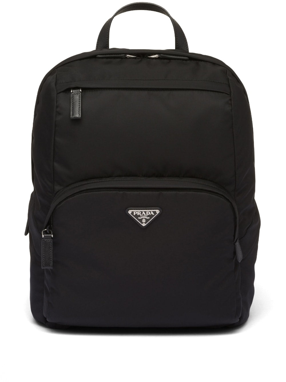 Prada triangle-logo zipped backpack