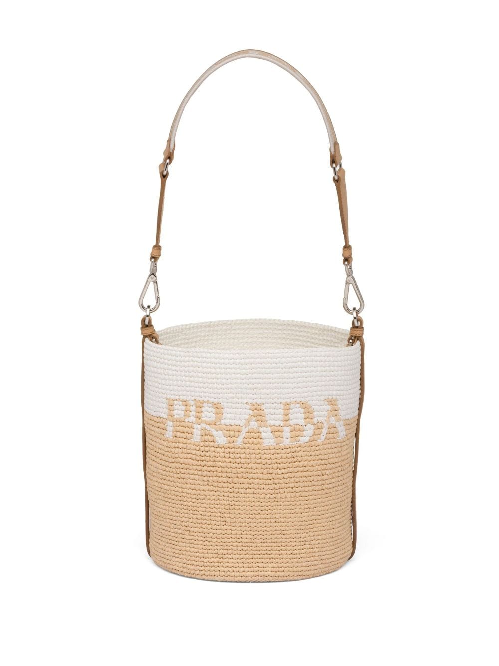 Prada logo-plaque bucket bag