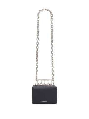 Alexander McQueen logo-lettering leather mini bag