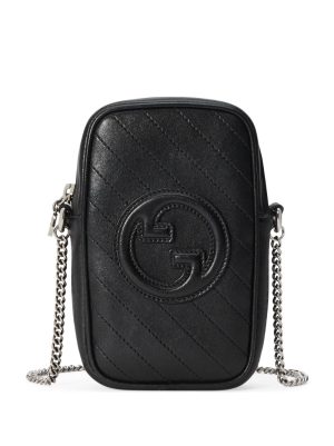 Gucci logo-patch leather shoulder bag