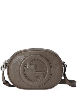 Gucci logo-patch leather shoulder bag