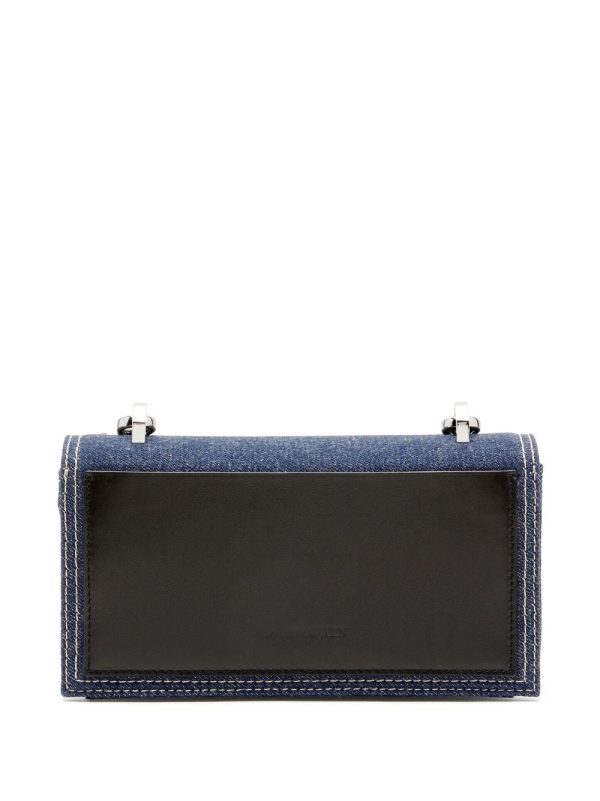 Alexander McQueen charm-embellished denim messenger bag - Image 5