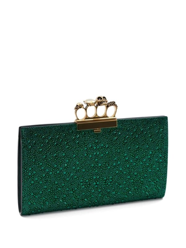 Alexander McQueen crystal-embellished knuckleduster clutch bag - Image 3