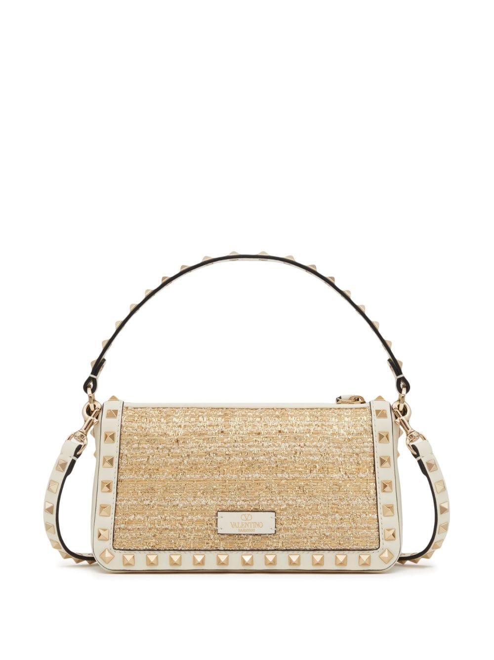 Valentino Garavani small Rockstud bouclé shoulder bag - Image 3