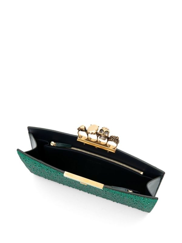 Alexander McQueen crystal-embellished knuckleduster clutch bag - Image 2