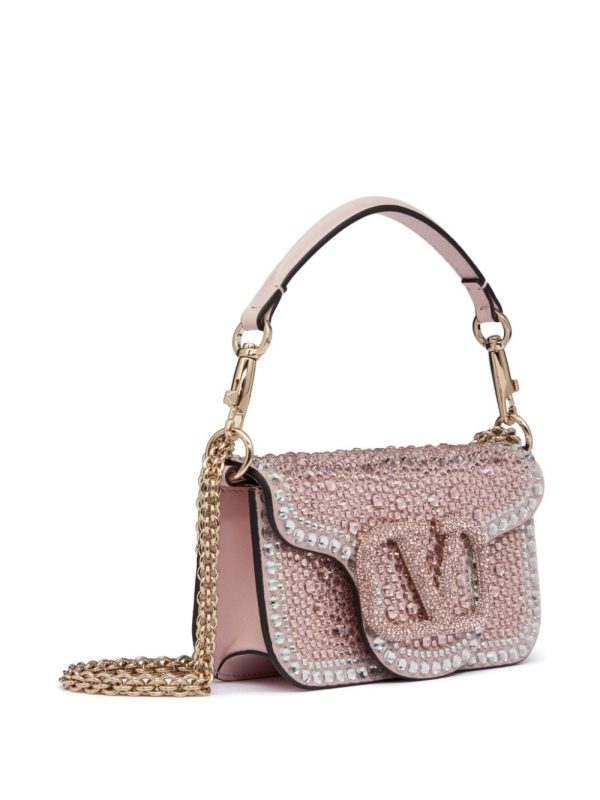 Valentino Garavani small Locò rhinestone-embellished shoulder bag - Image 3