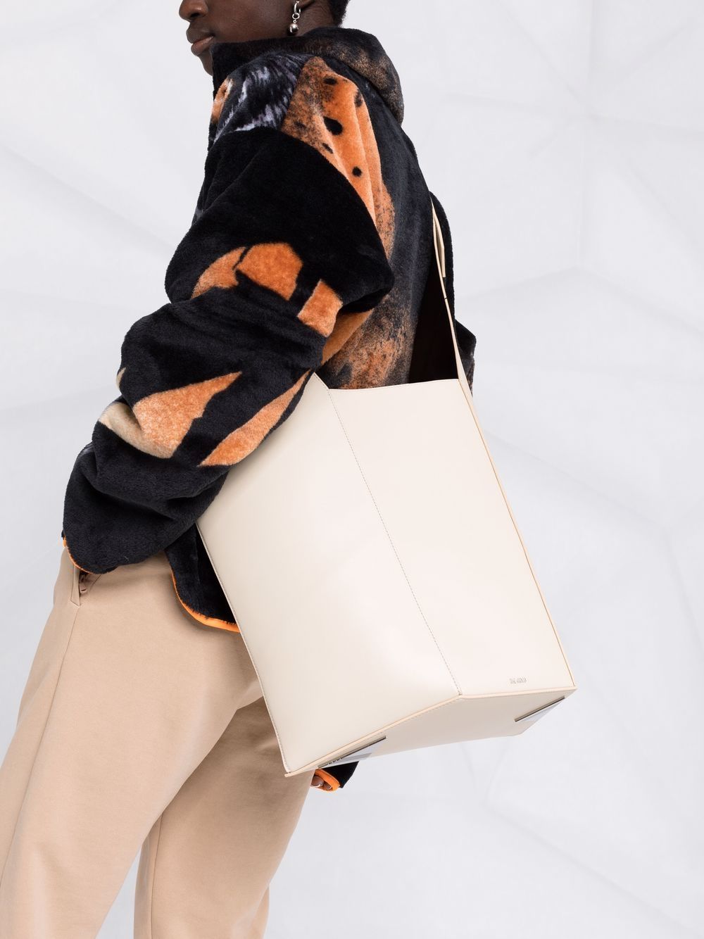 The Attico 12PM geometric leather tote bag - Image 3