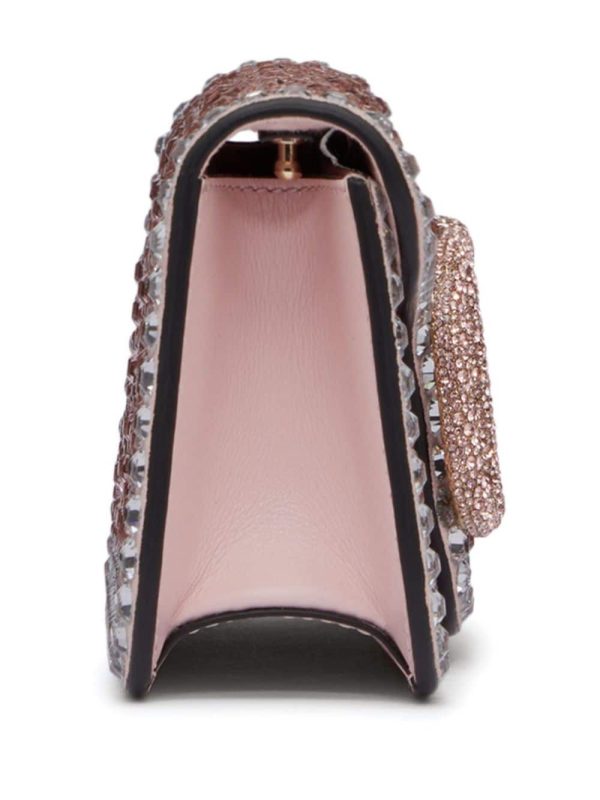 Valentino Garavani small Locò rhinestone-embellished shoulder bag - Image 4