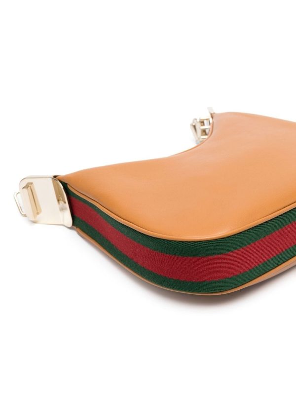 Gucci Web-trim leather shoulder bag - Image 4