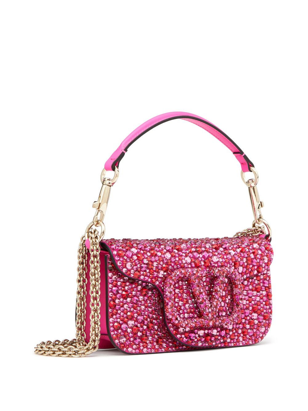 Valentino Garavani small Locò rhinestone-embellished shoulder bag - Image 4
