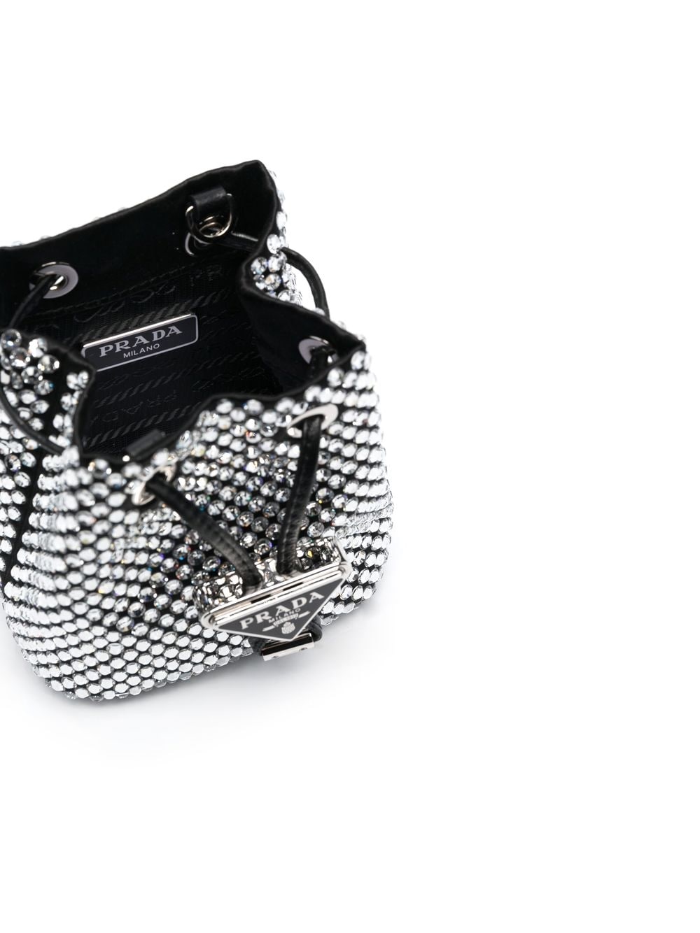 Prada stud-embellished logo-plaque mini bag - Image 5