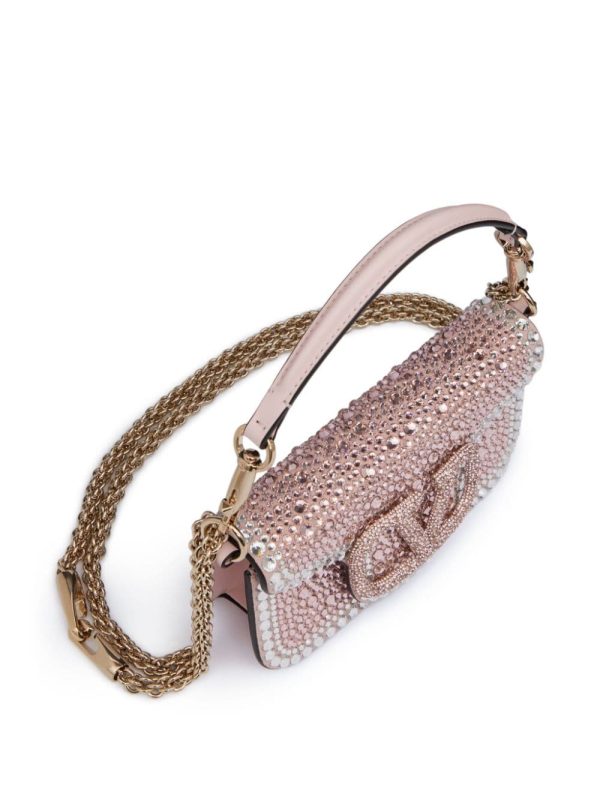 Valentino Garavani small Locò rhinestone-embellished shoulder bag - Image 5