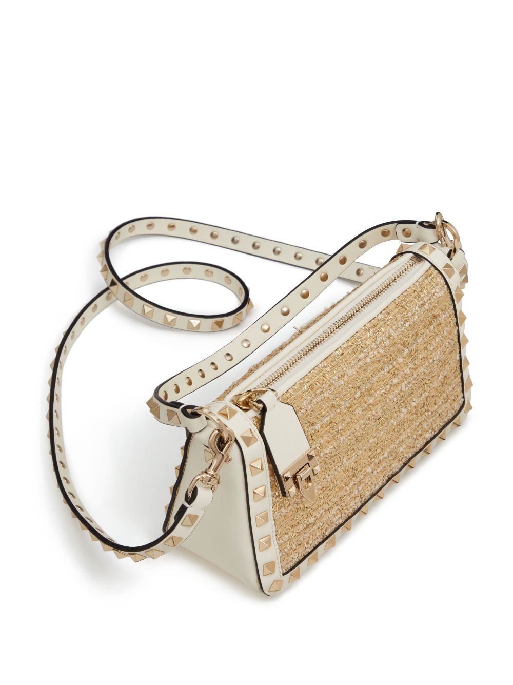 Valentino Garavani small Rockstud bouclé shoulder bag - Image 5