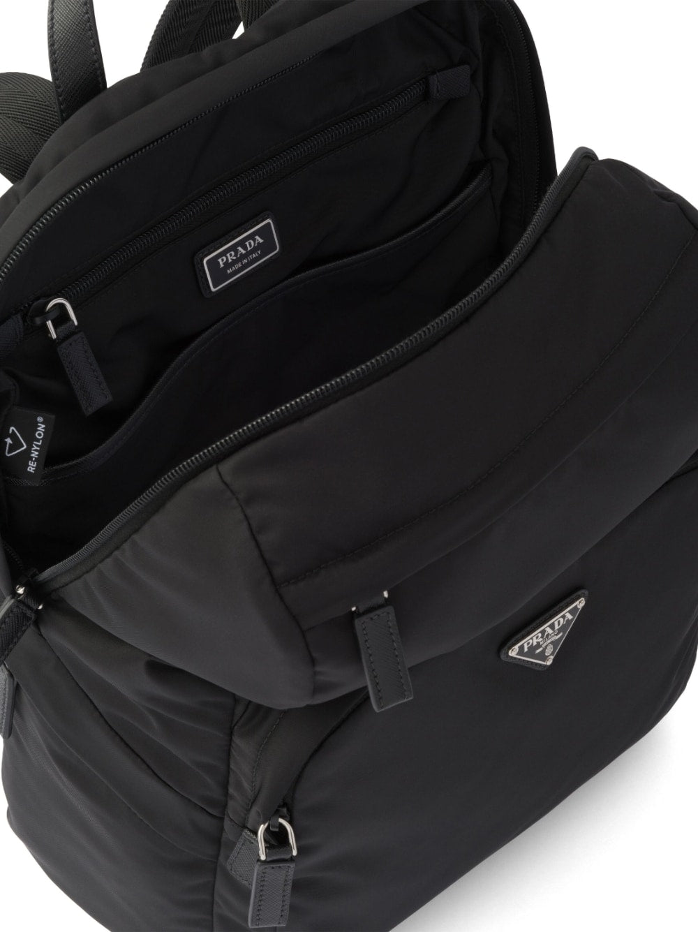 Prada triangle-logo zipped backpack - Image 7