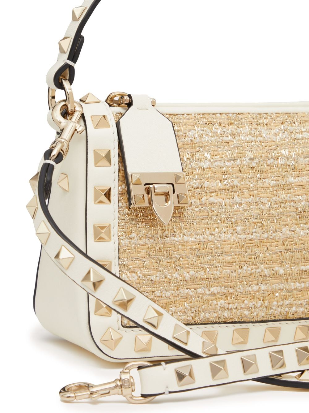 Valentino Garavani small Rockstud bouclé shoulder bag - Image 8